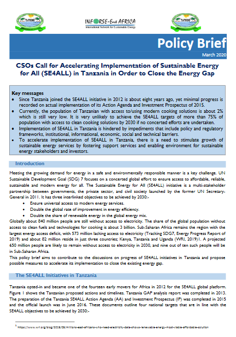 CSO policy brief