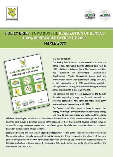 Kenya 100% renewable - policy brief